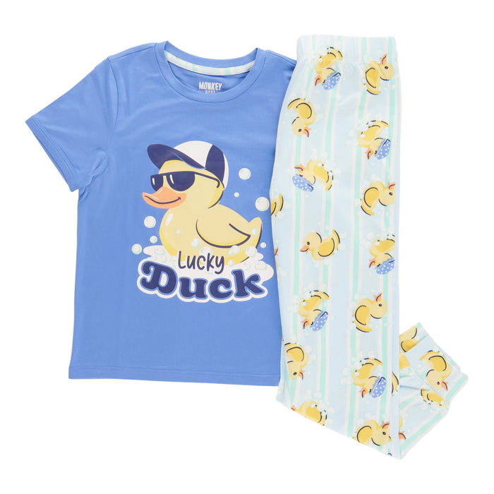 Pyjama imprimé de fantaisie à manches courtes MONKEY BARS pour tout-petits, 2 pièces