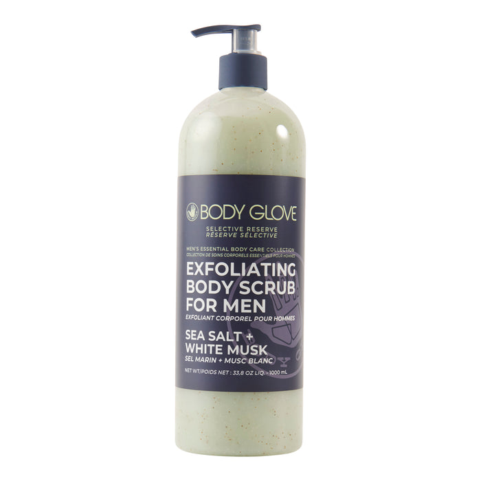 Exfoliant pour le corps Body Glove, sel de mer et musc blanc