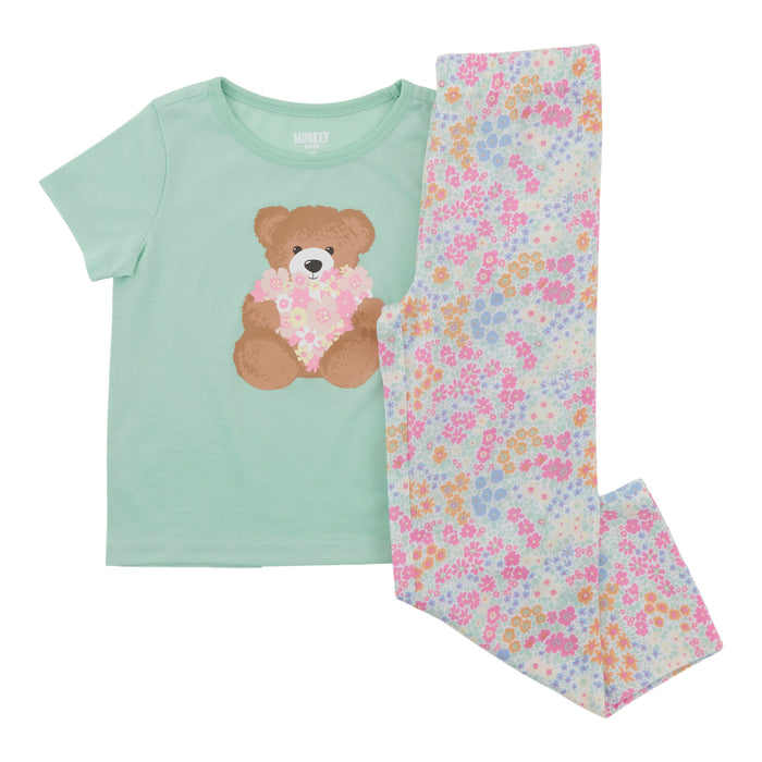 MONKEY BARS Toddler Girls' Mommy & Me Short Sleeve Pajama Set, 2-Piece