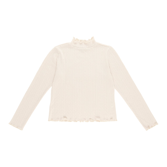 mySTYLE Women's Jacquard Mock-Neck Top