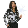 lily morgan Women's Crinkle Long Sleeve Blouse