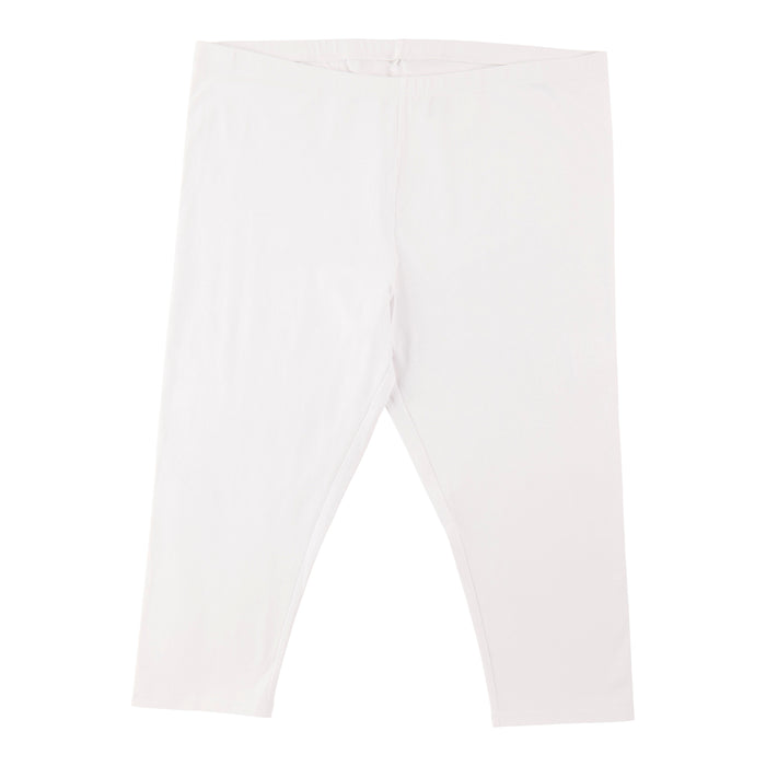 Legging capri en coton taille plus mySTYLE pour femmes, blanc