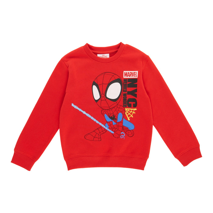 T-shirt à col rond et manches longues Spider-Man sous licence pour tout-petits