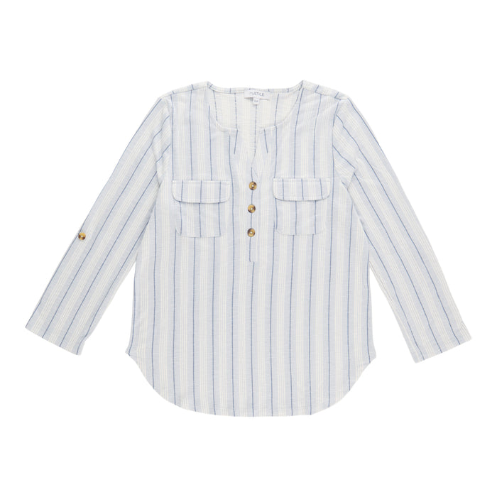 mySTYLE Women's Long Sleeve Henley
