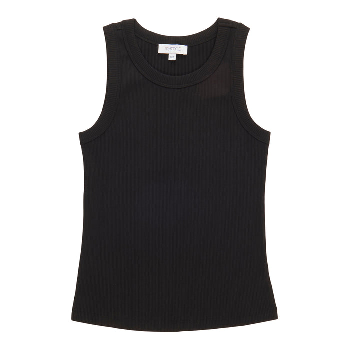 mySTYLE Women's Fitted Ribbed Tank Top