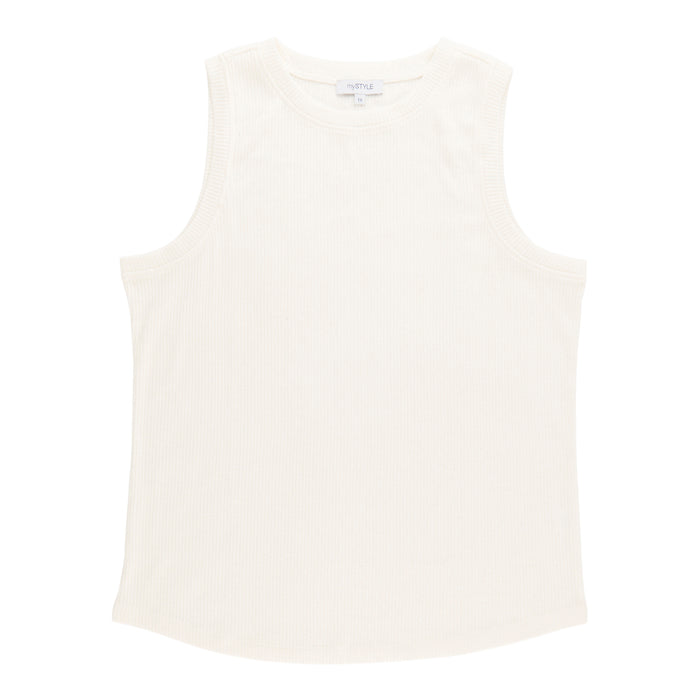 mySTYLE Women's Plus Ribbed Tank Top