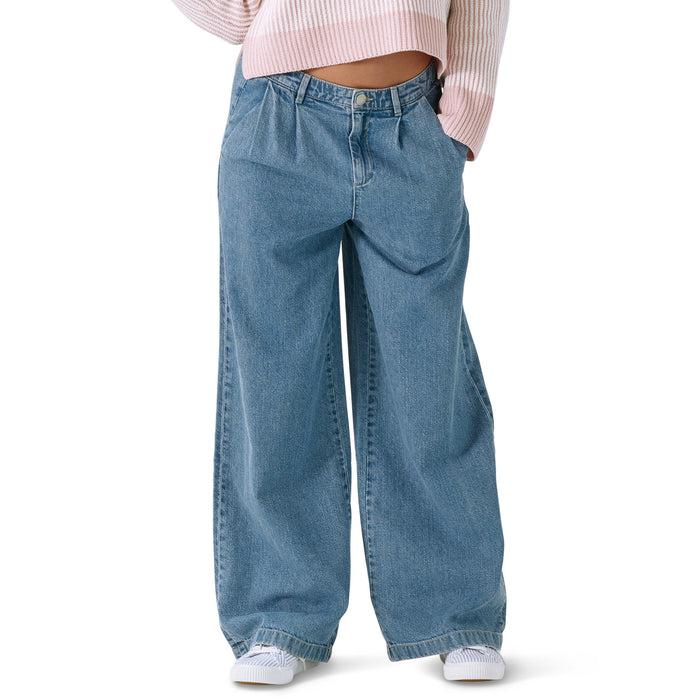 Pantalon en denim à jambe large Chic décontracté mySTYLE pour femmes