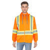 Chandail à capuchon haute visibilité avec fermeture à glissière Tradesmax Pro pour hommes, orange