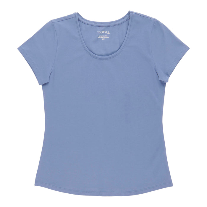 mySTYLE Women's Scooped Stretchy Tee