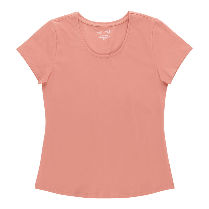 mySTYLE Women's Scooped Stretchy Tee