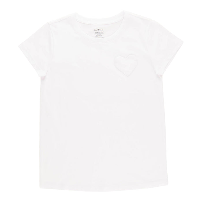 T-shirt avec poche en cœur Vive l’arc-en-ciel BELLA & BIRDIE pour filles