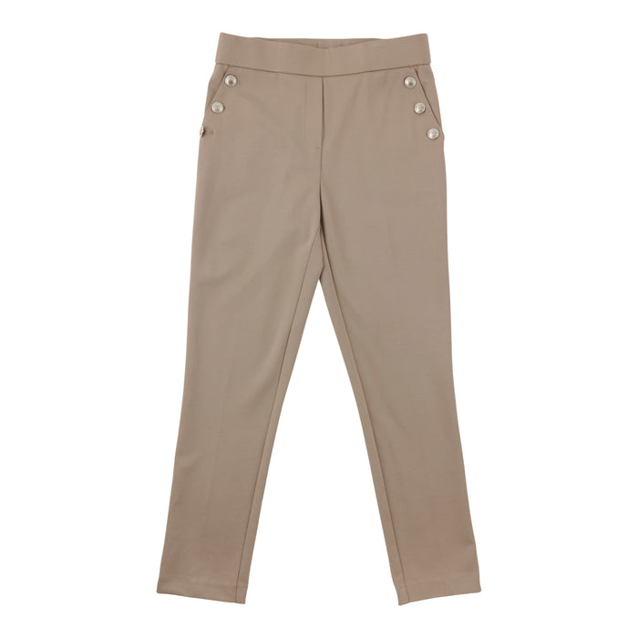 Pantalon uni avec boutons style matelot lily morgan pour femmes