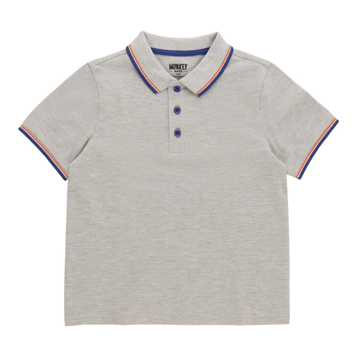 MONKEY BARS Toddler Boys' Cool Waves Solid Polo T-Shirt