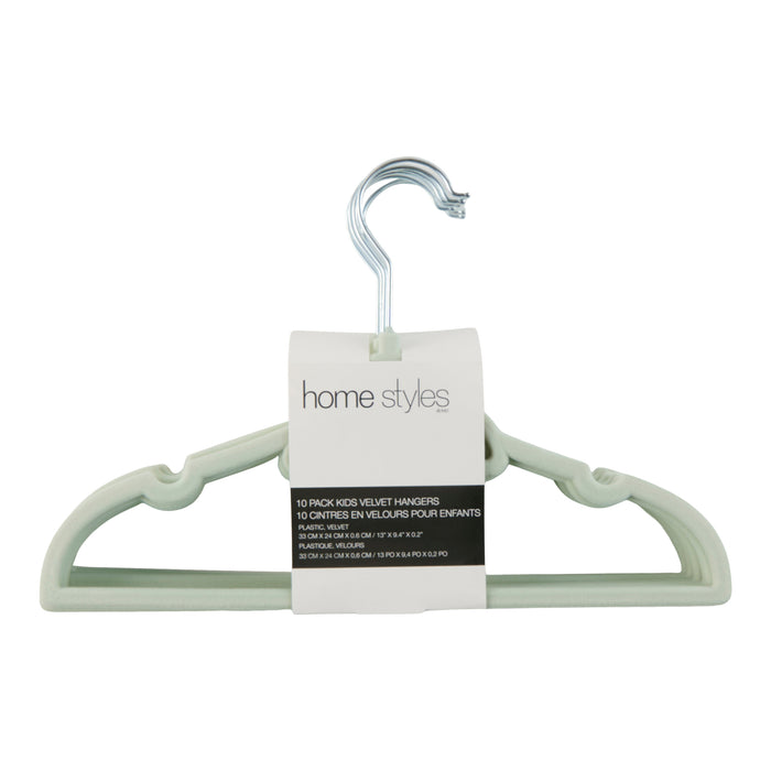 HomeStyles Kids Velvet Hangers, 10 Pack