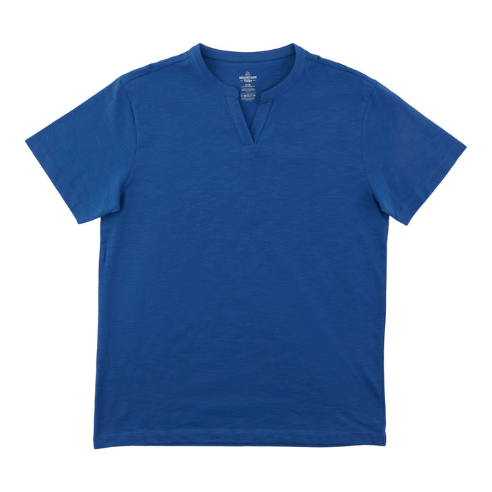 Mountain Ridge Men's Textured Split Crew Neck T-Shirt