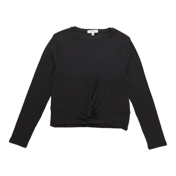 mySTYLE Women's Long Sleeve Twist Front Top