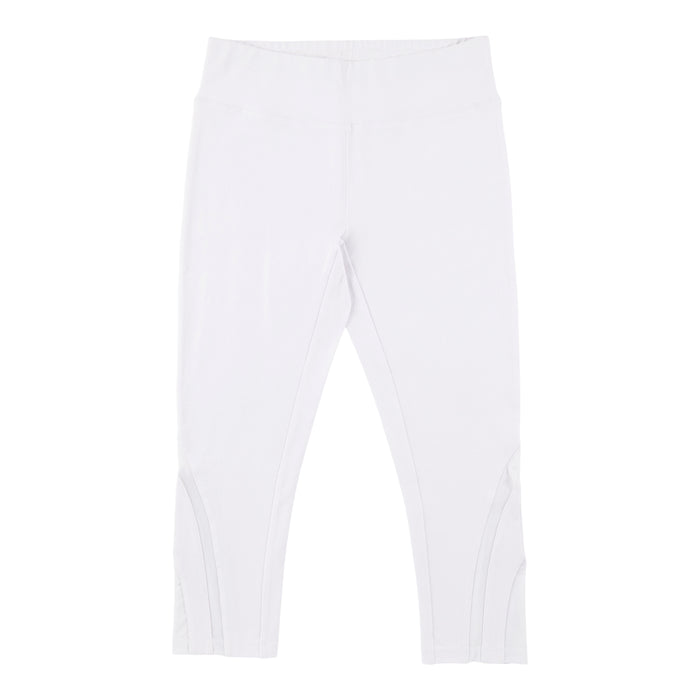 ACX Active Women's White Capri Leggings with Mesh Detail
