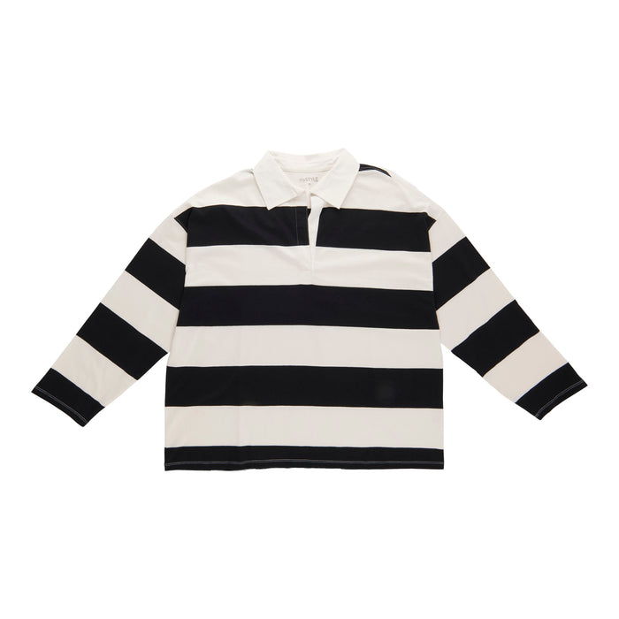 mySTYLE Women's Plus Long Sleeve Rugby Tee