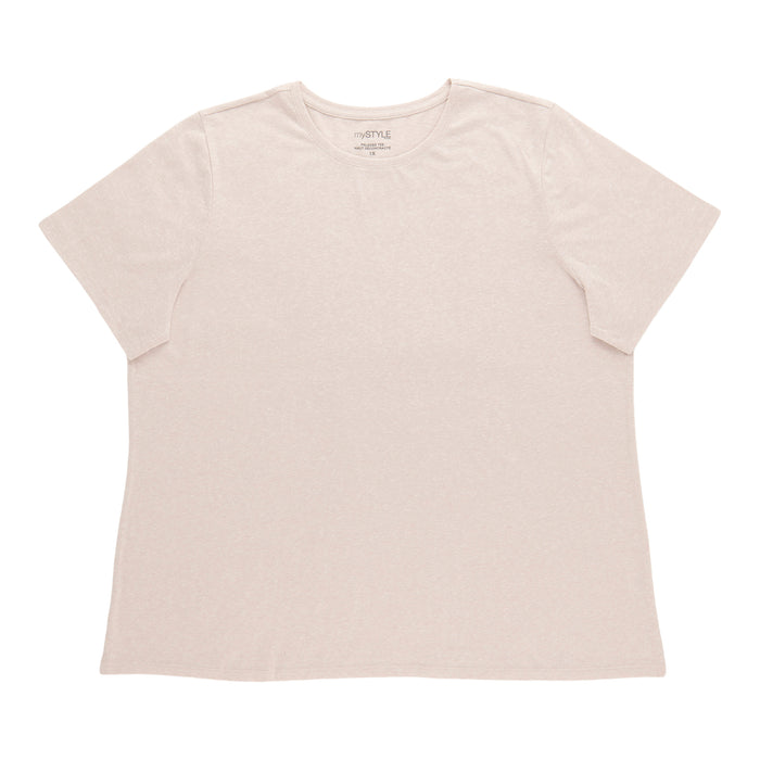 mySTYLE Women's Plus Crew Neck T-Shirt