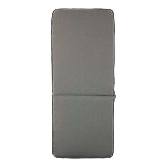 Coussin de chaise d’extérieur à haut dossier classique de couleur unie, anthracite, 42 po x 17,5 po