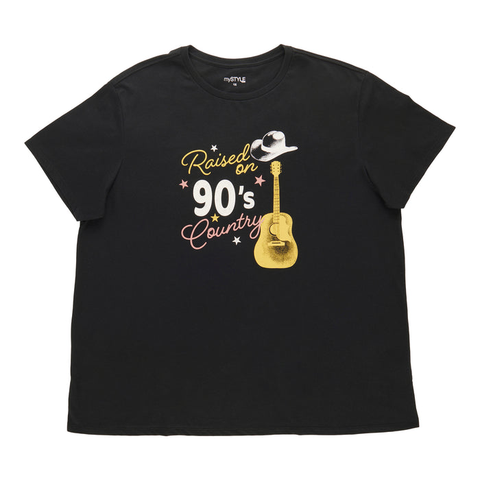 mySTYLE Women's Plus Crew Neck T-Shirt