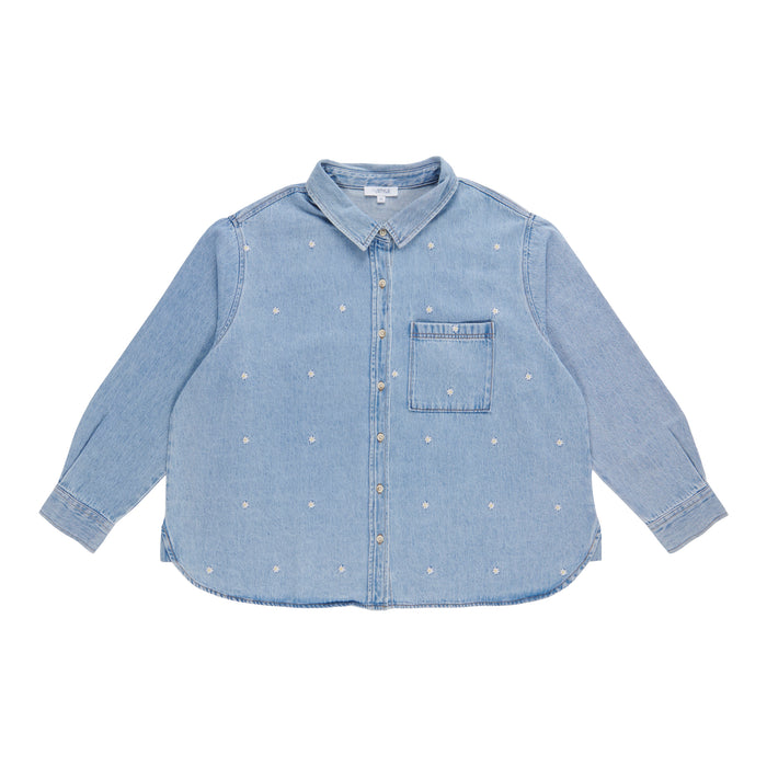 Chemise en denim ornementée taille plus mySTYLE pour femmes