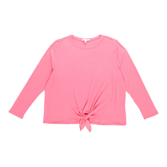mySTYLE Women's Plus Long Sleeve Twist Front Top