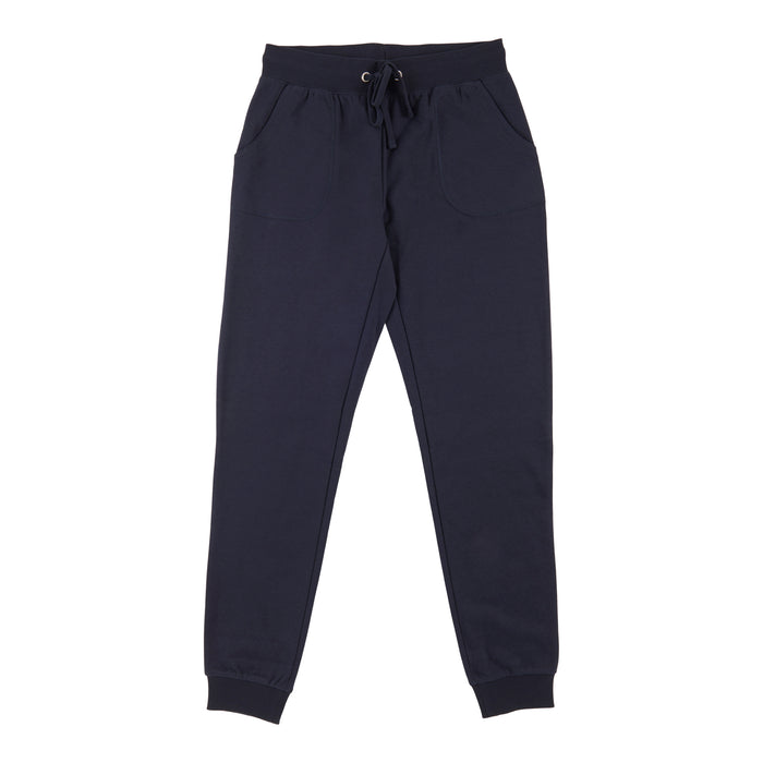 Pantalon de jogging à poches à coutures extérieures mySTYLE pour femmes – bleu marine