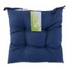 Solid Tufted Outdoor Chair Pad with Ties, 15-in x 15-in.