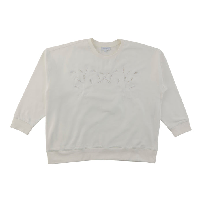 mySTYLE Women's Plus Cut-Out Fleece Top