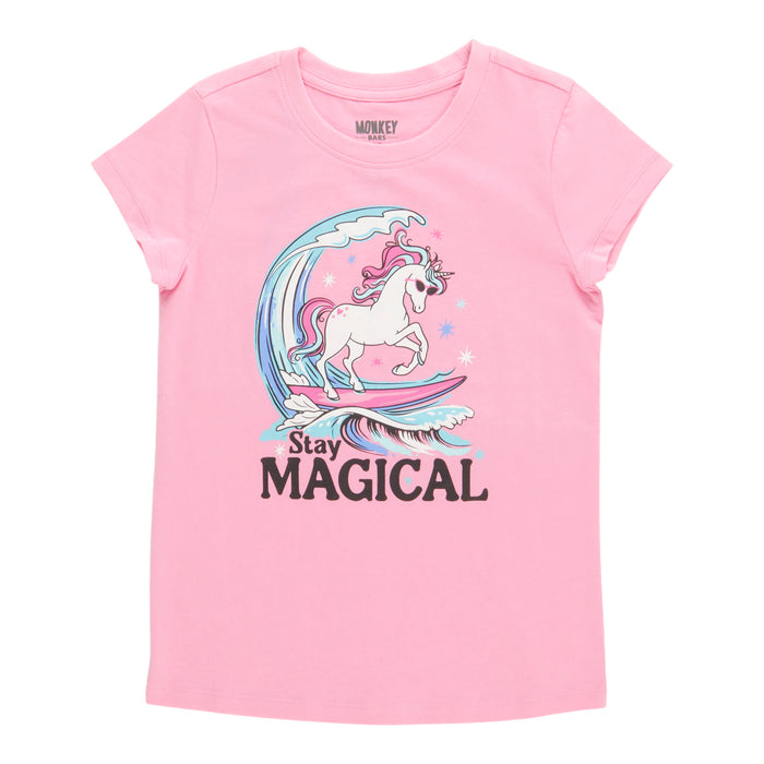 MONKEY BARS Toddler Girls' Day Dreamer Printed Short Sleeve T-Shirt