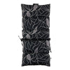 Coussin d’extérieur de luxe à haut dossier à motif tropical, noir et blanc, 44 po x 19 po
