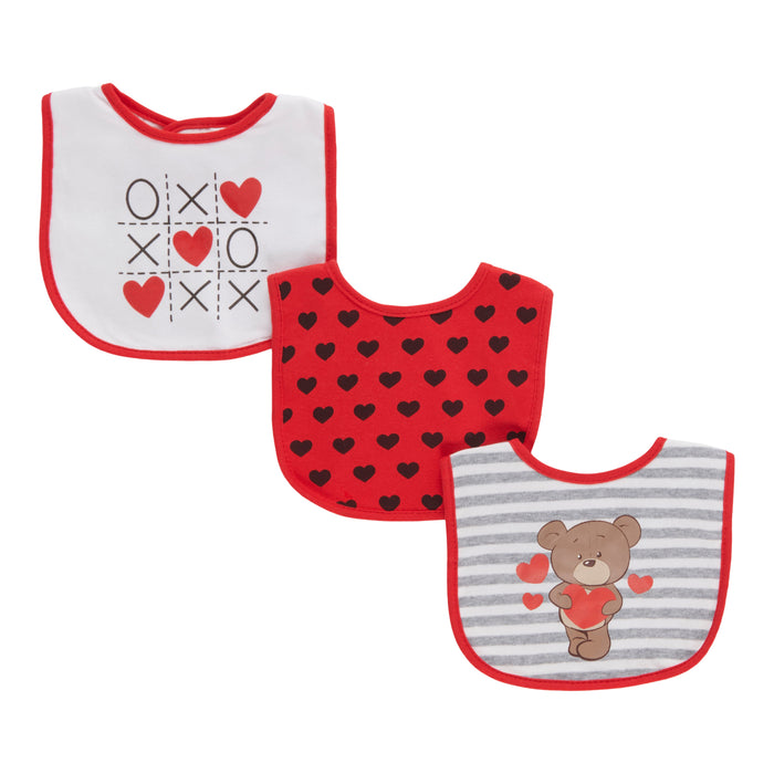Bavoirs imprimés de fantaisie unisexe pour nourrisson MONKEY BARS, 3 pièces, assortiment