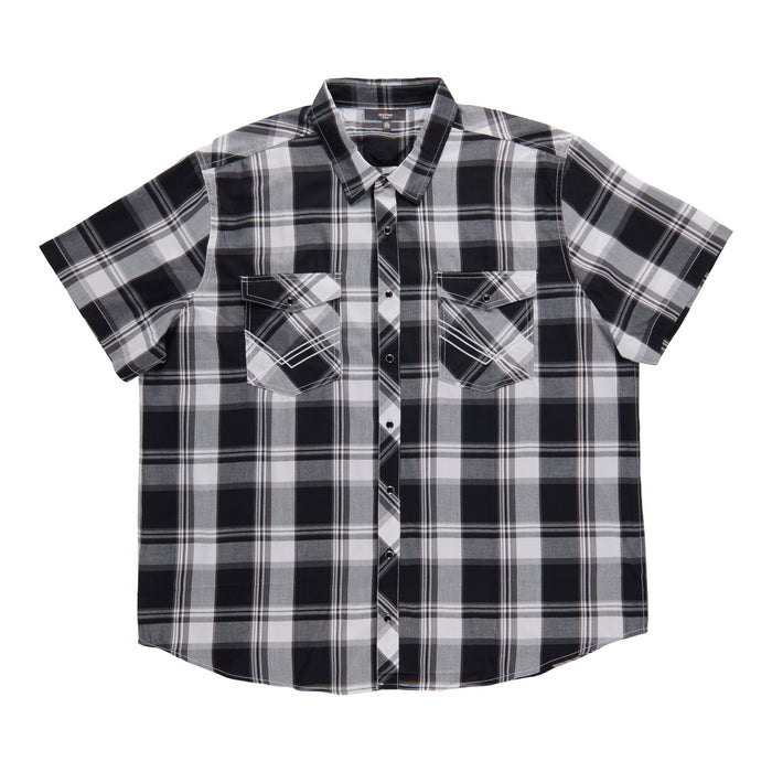 Chemise à carreaux et à boutons-pression Mountain Ridge taille forte pour hommes