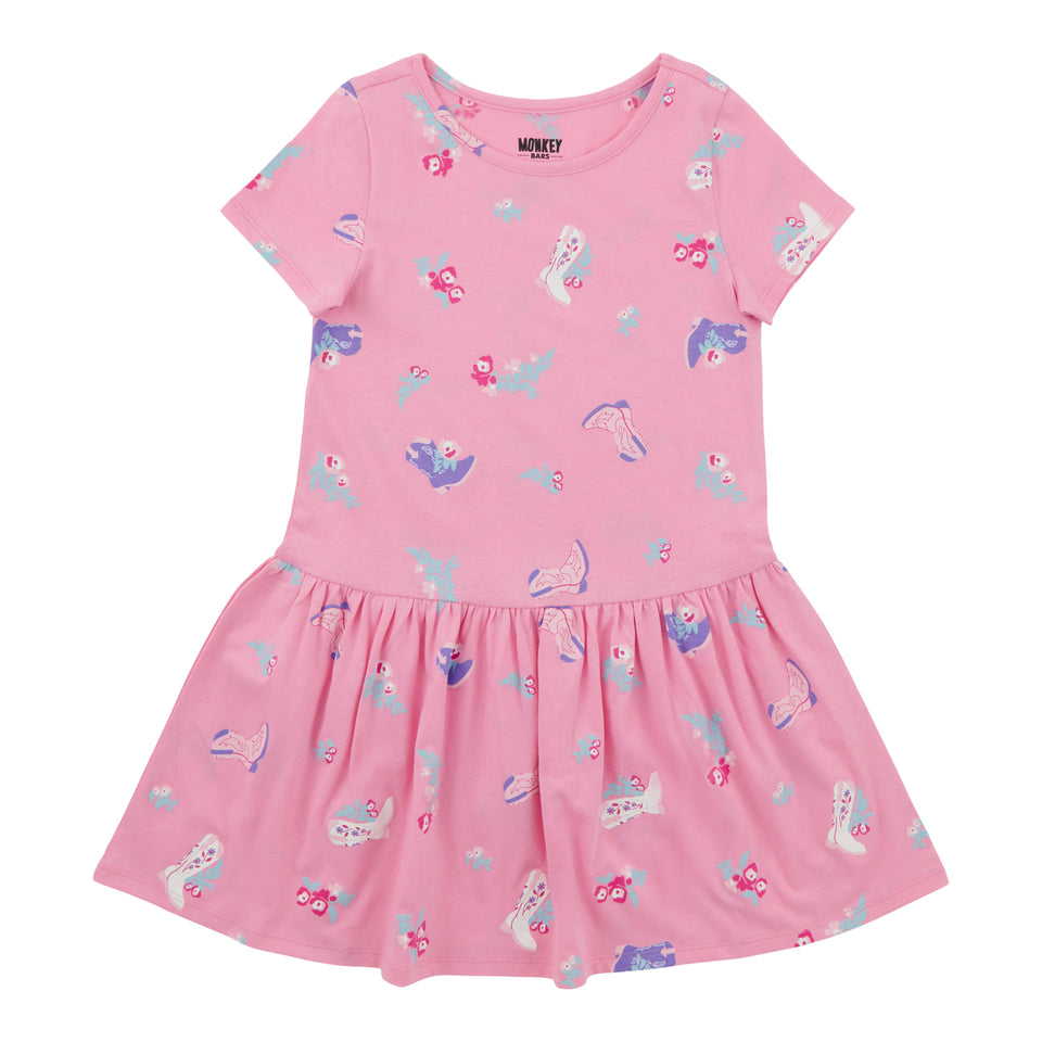MONKEY BARS Toddler Girls' Rainbow Fun Printed Short Sleeve Dress – Giant  Tiger