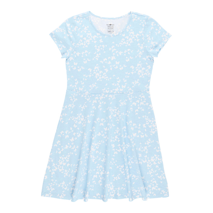 BELLA & BIRDIE Girls' Rainbow Fun Short Sleeve Printed Dress