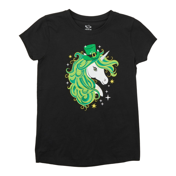 Girls' Novelty Printed Short Sleeve T-Shirt