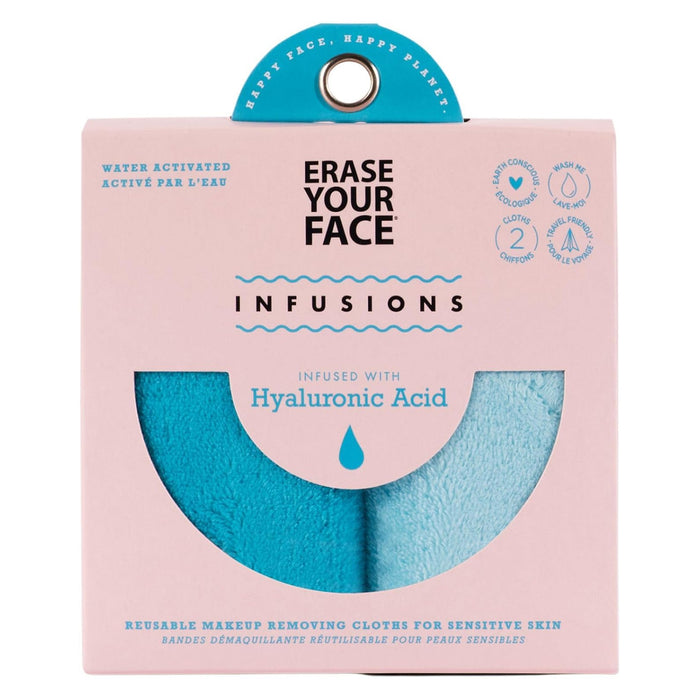 Erase Your Face Reusable Makeup Removing Cloth, 2-Pack