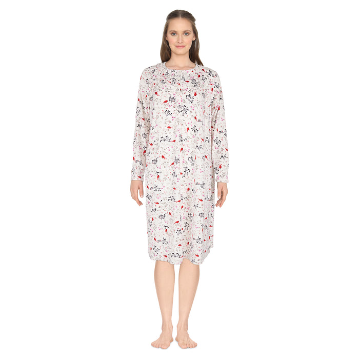Robe de nuit en velours à manches longues pour femmes