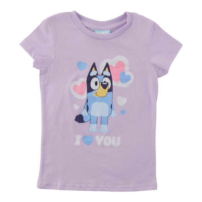 Toddler Girls' Licensed Bluey Novelty Short Sleeve T-Shirt