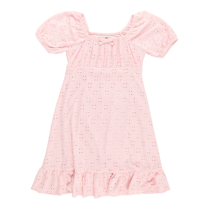 BELLA & BIRDIE Girls' Day Dreamer Short Sleeve Eyelet Dress