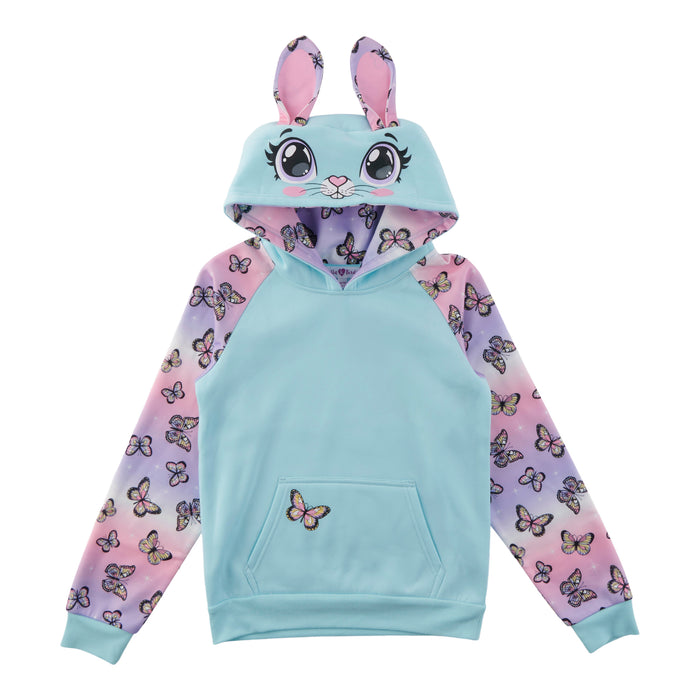 BELLA & BIRDIE Girls' Printed Character Long Sleeve Hoodie