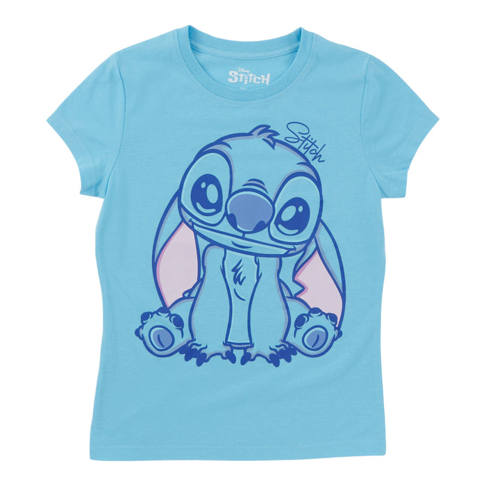 T-shirt à manches courtes Lilo & Stitch sous licence pour filles