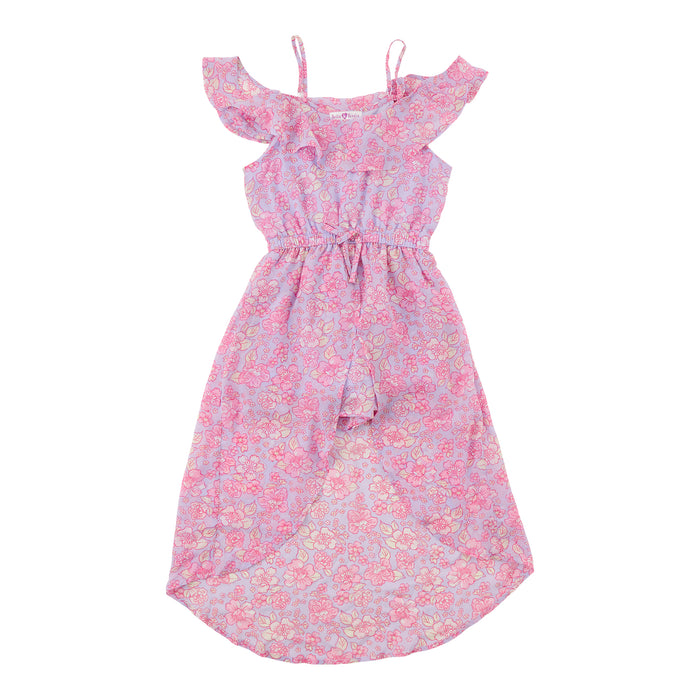 BELLA & BIRDIE Girls' Day Dreamer High-Low Printed Dress