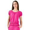 BELLA & BIRDIE Girls' Day Dreamer Short Sleeve Crinkle Top