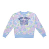 BELLA & BIRDIE Girls' Rainbow Fun Long Sleeve Fleece Crew Top