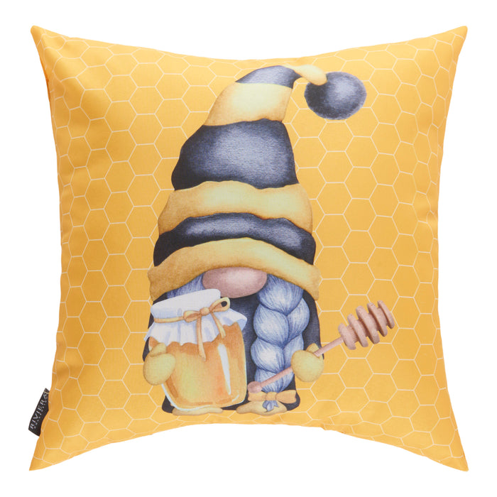 Coussin imprimé d'extérieur, anglais, 18 po x 18 po