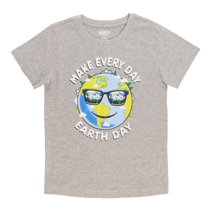 MONKEY BARS Toddler Boys' Earth Day Short Sleeve Printed T-Shirt