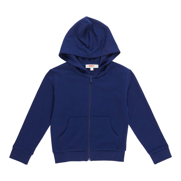 MONKEY BARS Toddler Boys' Cool Waves Solid Zipper Hoodie