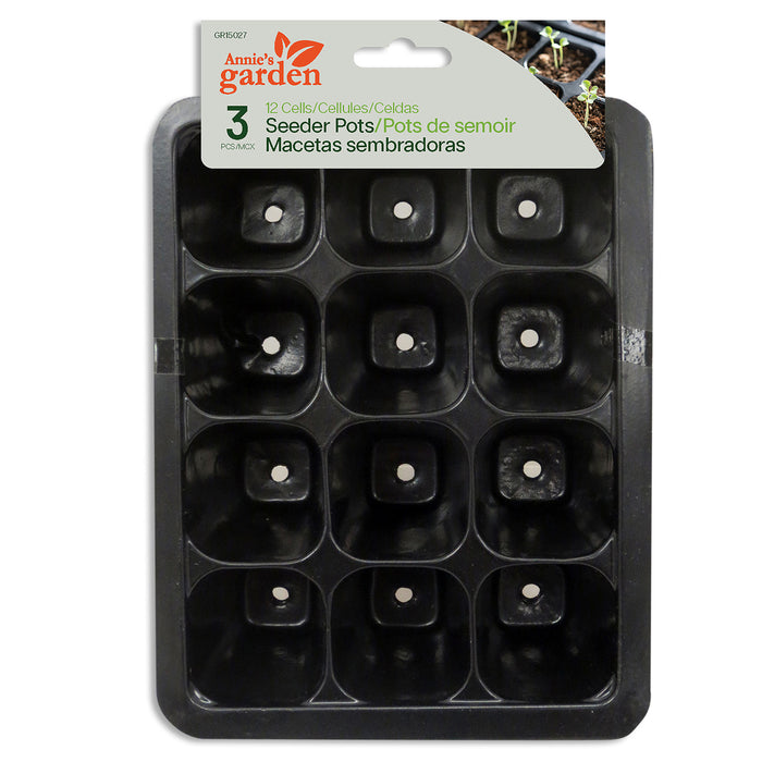Annie's Garden 12 Cell Seed Starter, 3 Pack